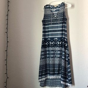 Blue high-low dress